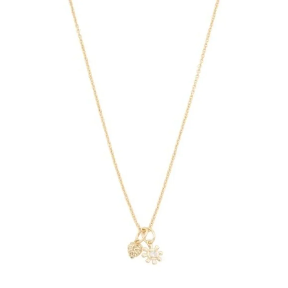 Kendra Scott Gold Leigh Charm Necklace/NWT - Picture 2 of 8
